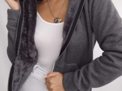Campera con piel hombre y mujer