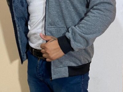 Campera con piel hombre y mujer