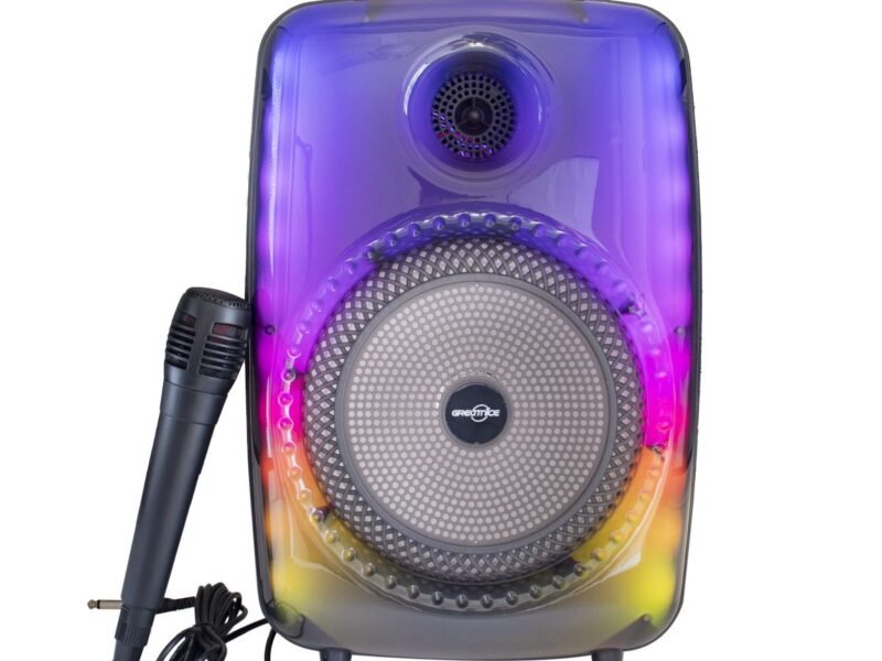 PARLANTE INALÁMBRICO 8” BLUETOOTH COLORES CON MICROFONO